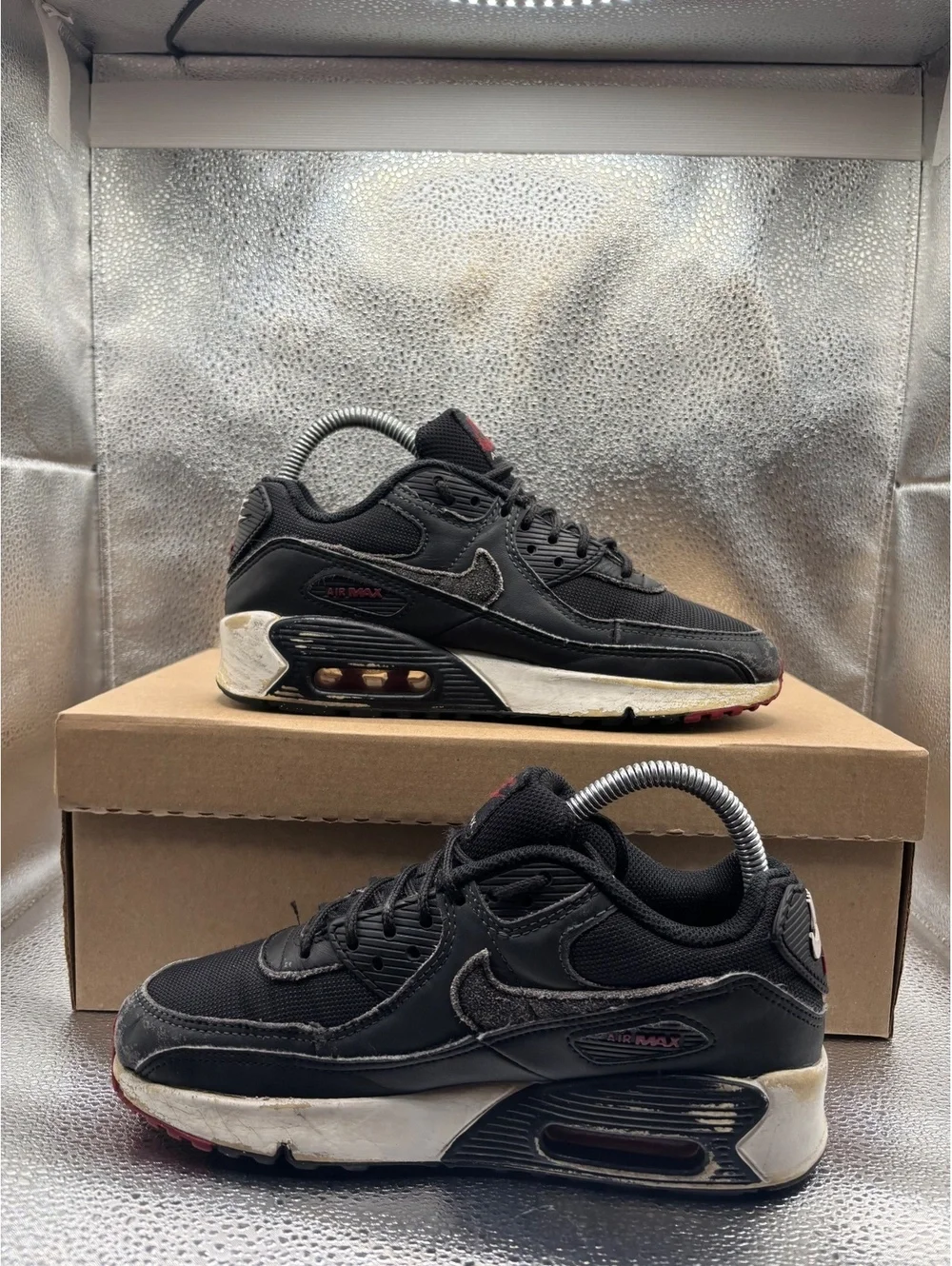 Nike air max 90 anthracite team red GS